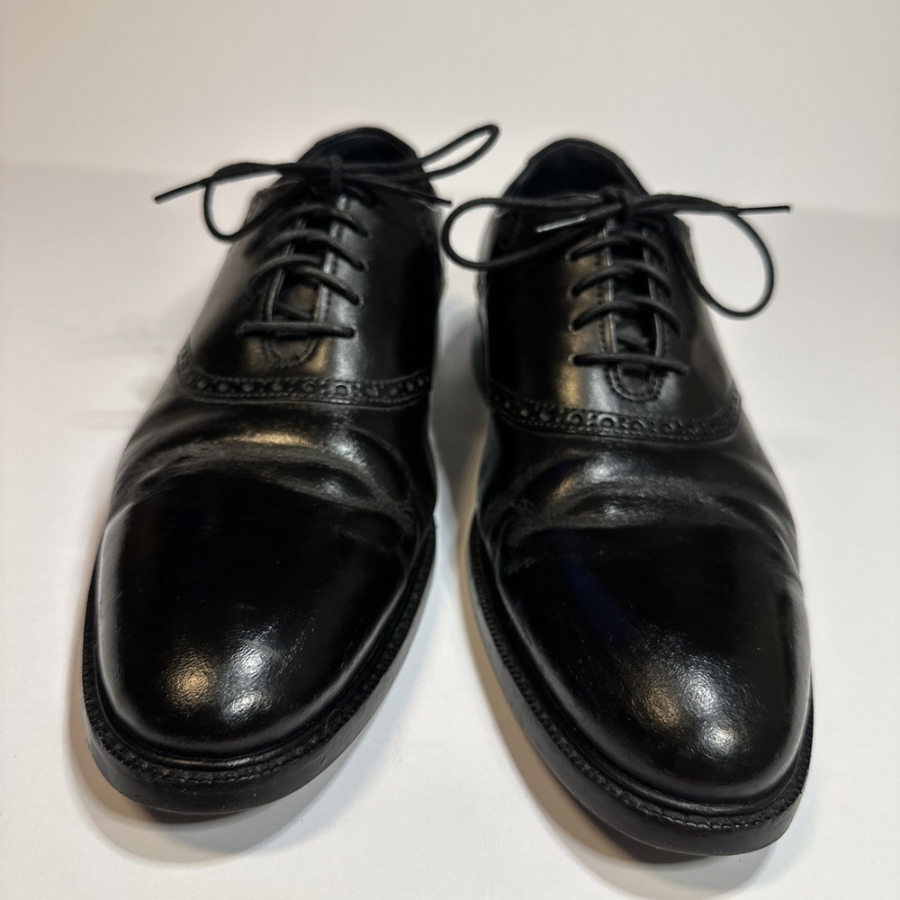 Cole Haan C28883 Grand OS Black Saddle Leather Lace-Up Oxford Shoes Men's US 10M